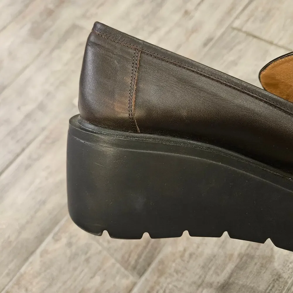 Maeve by Anthropologie Loafers Womens‎ Size 41 US 10.5 Platform Lugged Brown
